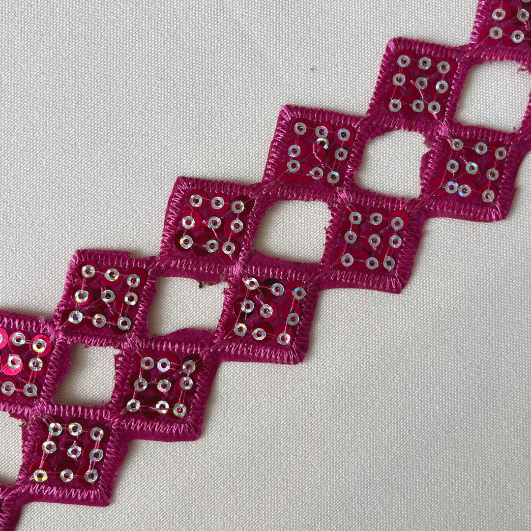 Choker brillante fucsia