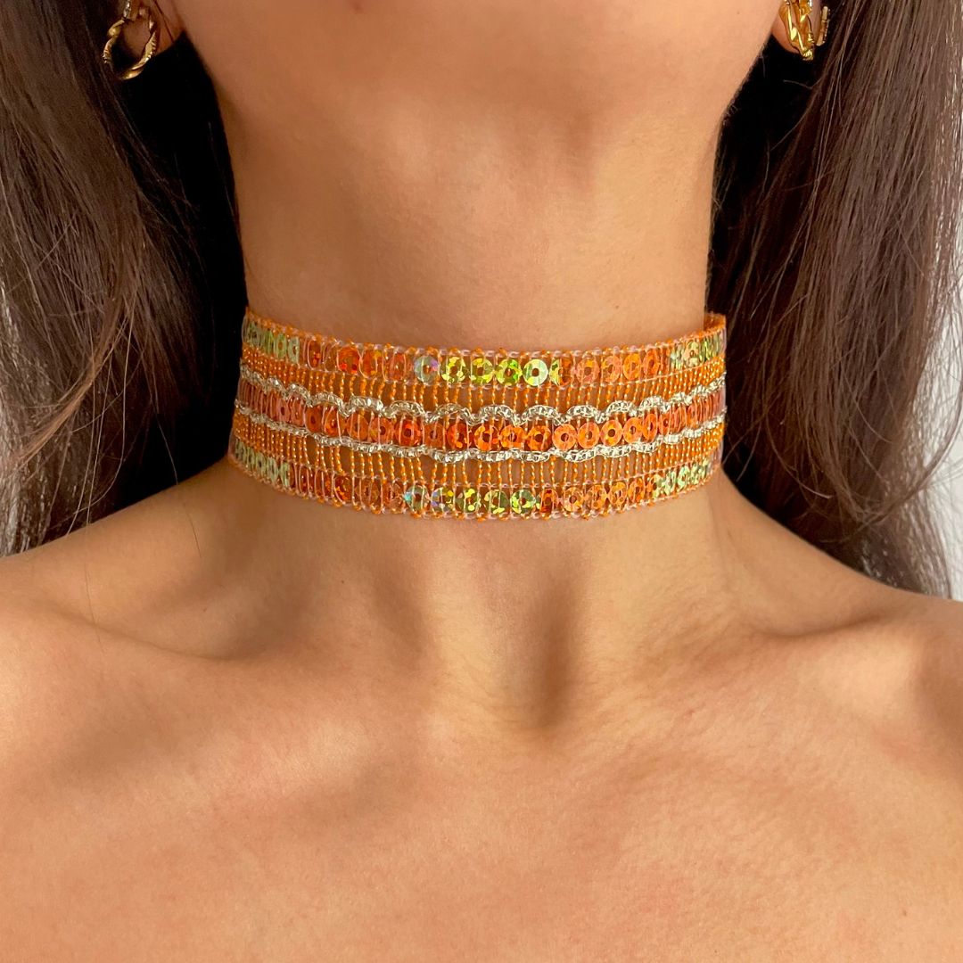 Choker triple brillo