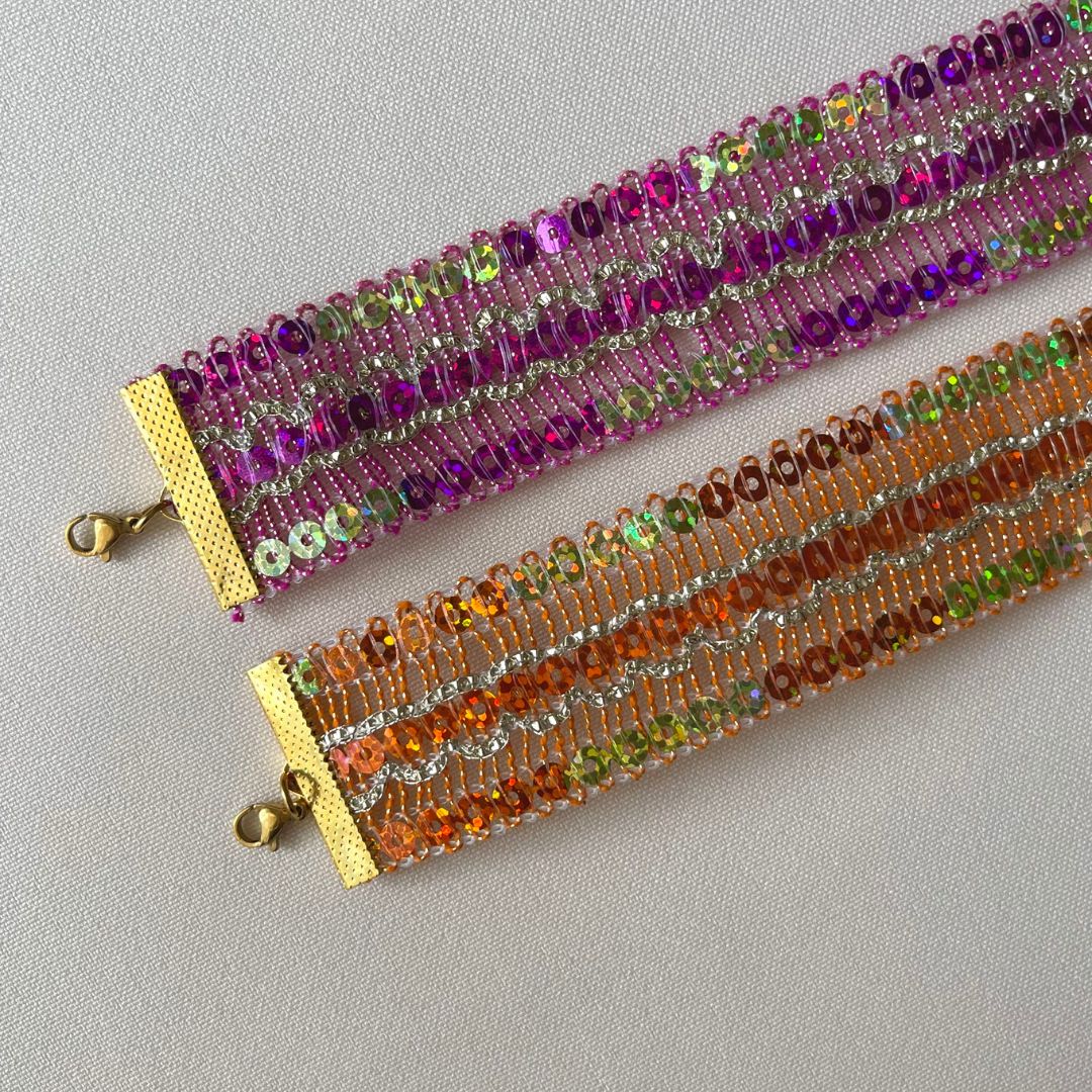 Choker triple brillo