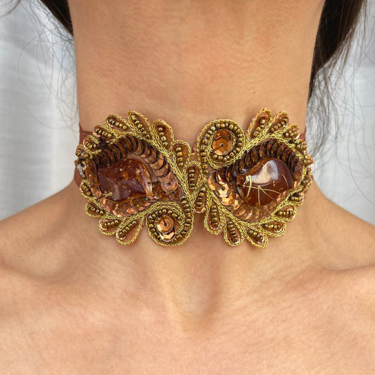 Choker Ámbar Dorado | Edición Limitada