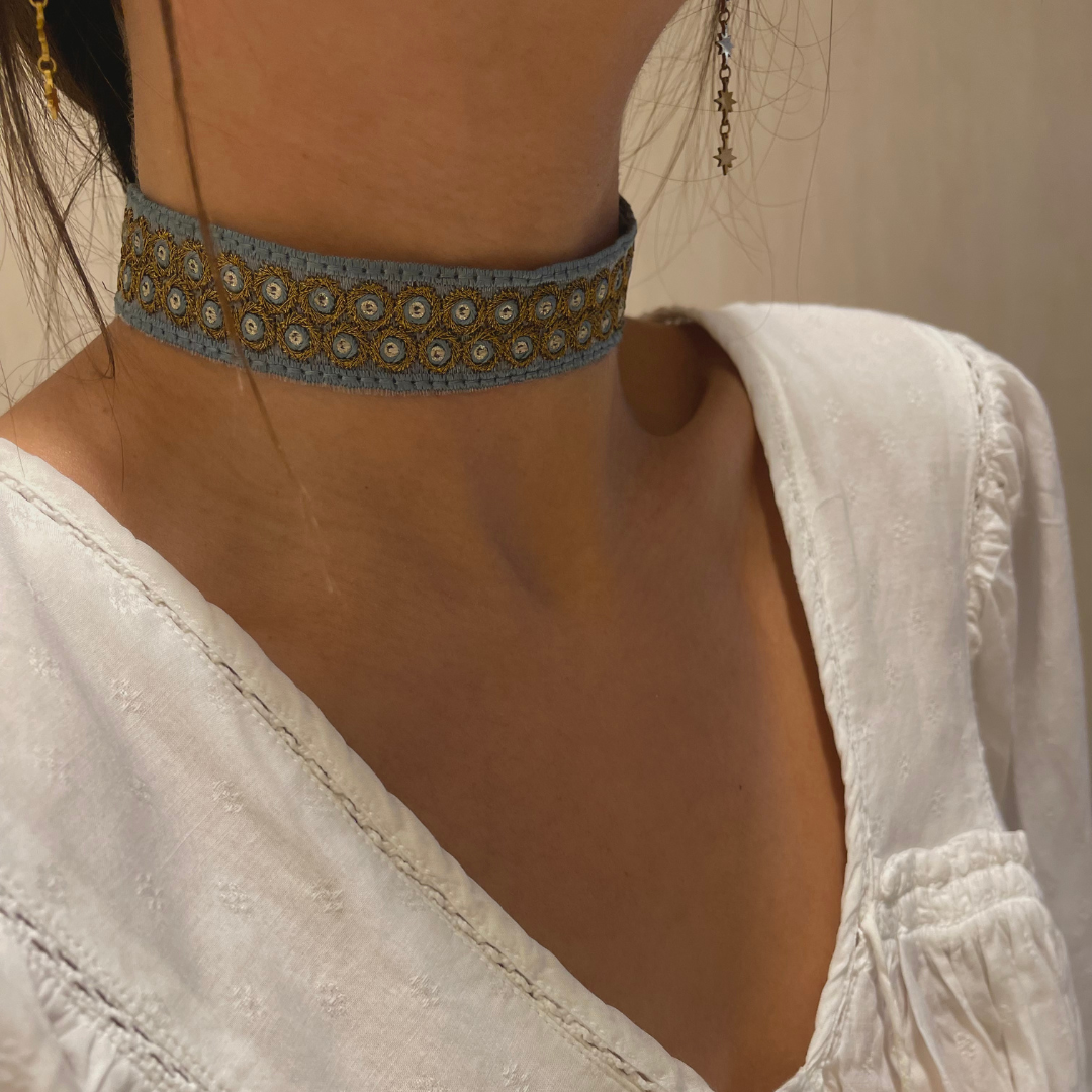 Choker círculos dorados