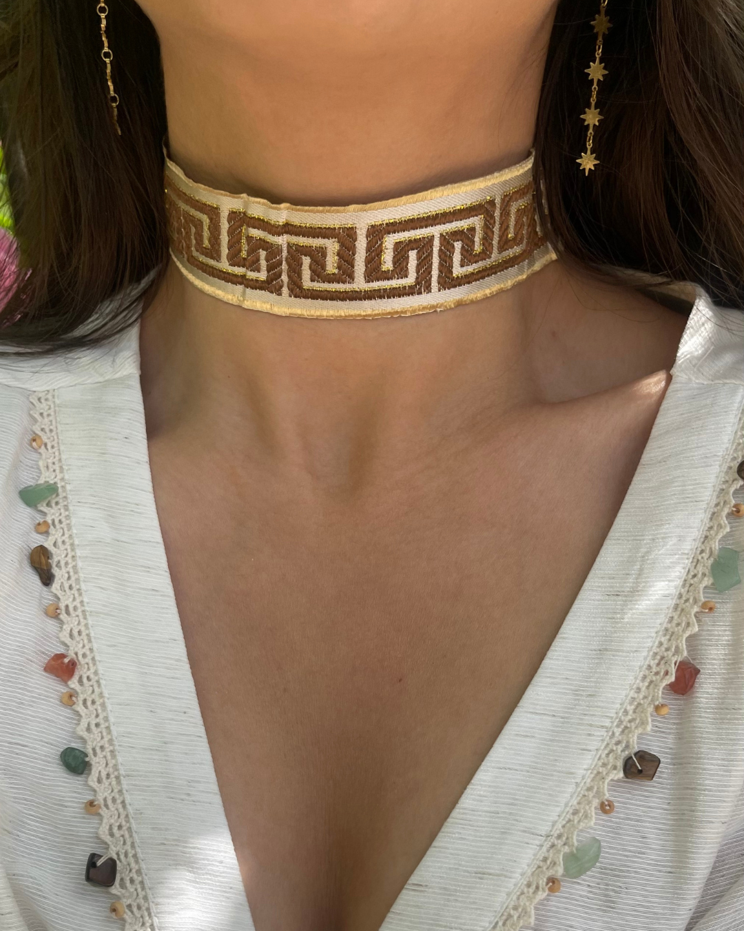 Choker cuadrados colores