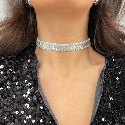 Choker fino lentejuelas  | Edición Limitada