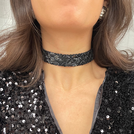 Choker lentejuelas negro | Edición limitada