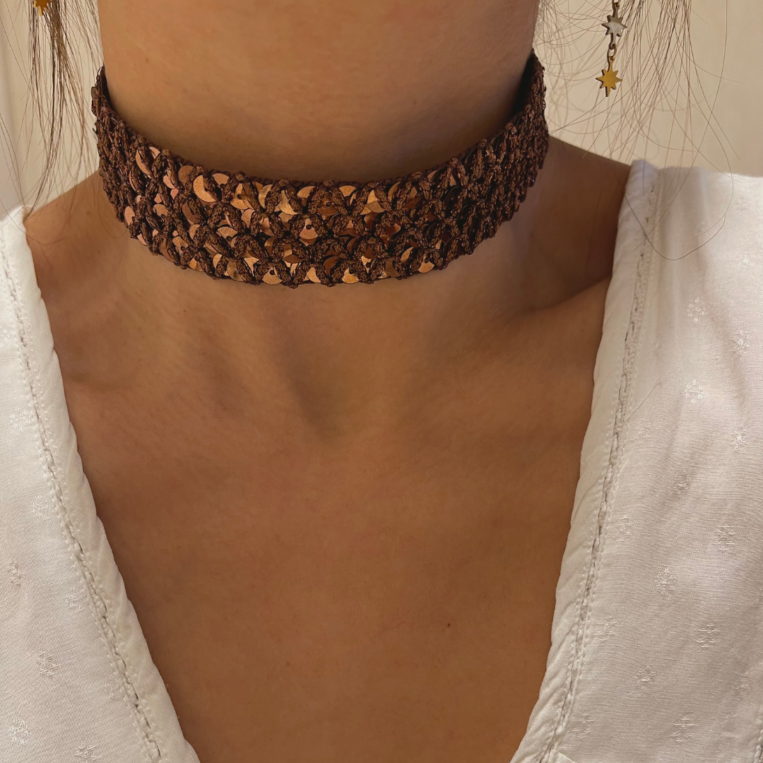 Choker lentejuelas