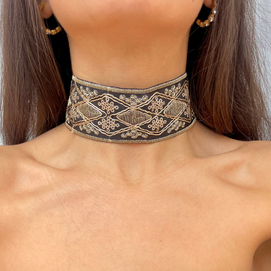 Choker rombos bordado | Edición Limitada