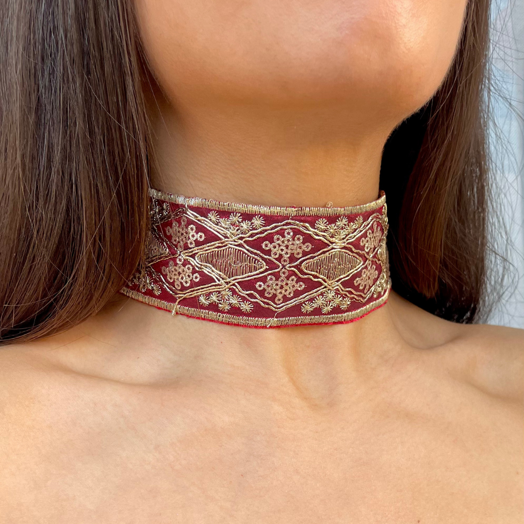 Choker rombos bordado | Edición Limitada