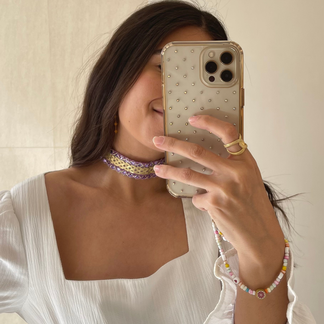 Choker con color trenzado