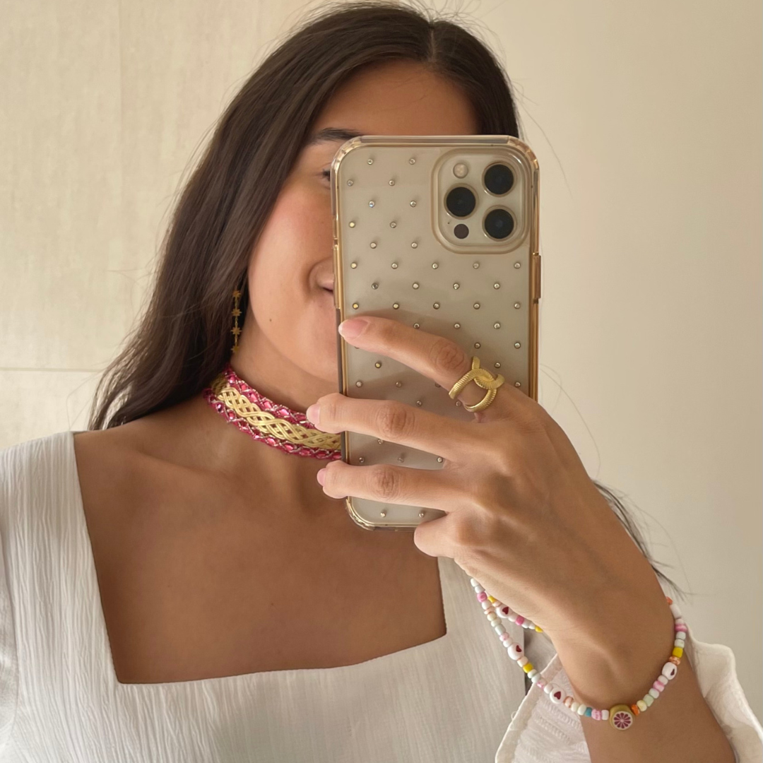 Choker con color trenzado