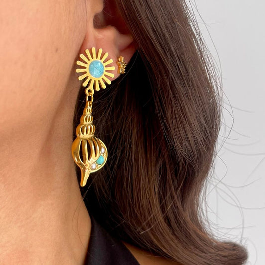 Pendientes Caracola Solar