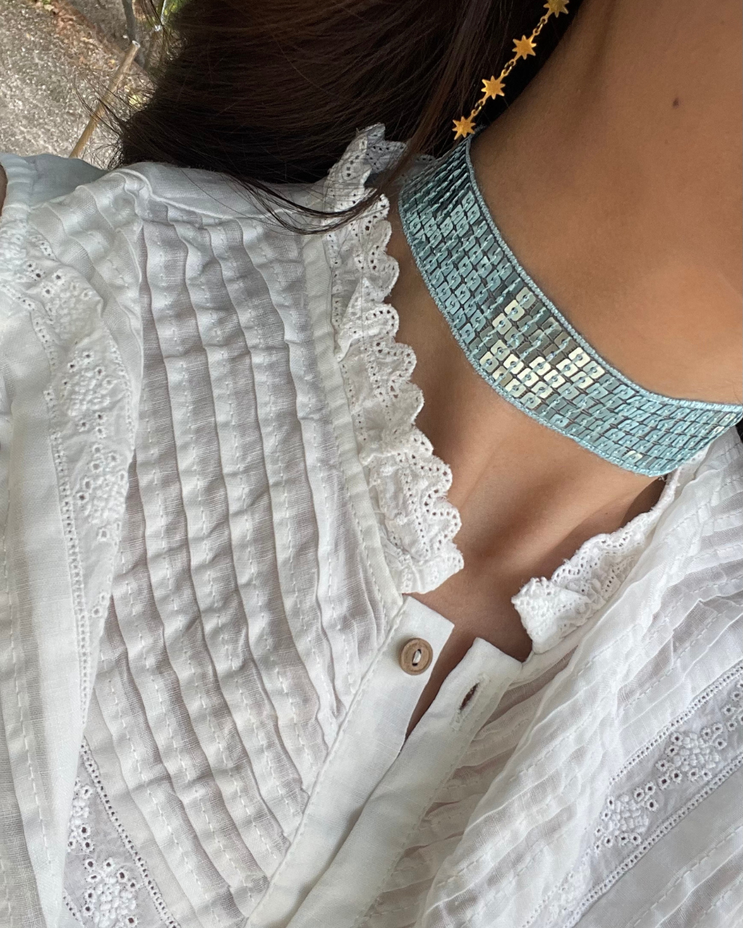 Choker lentejuelas verano