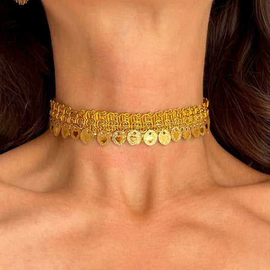 Choker luz dorada