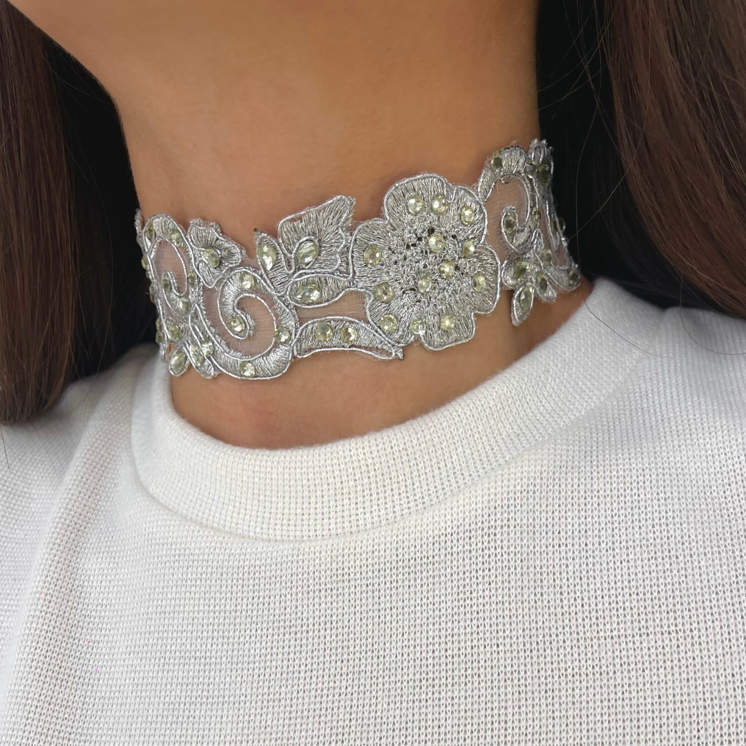 Choker Gala Plateado
